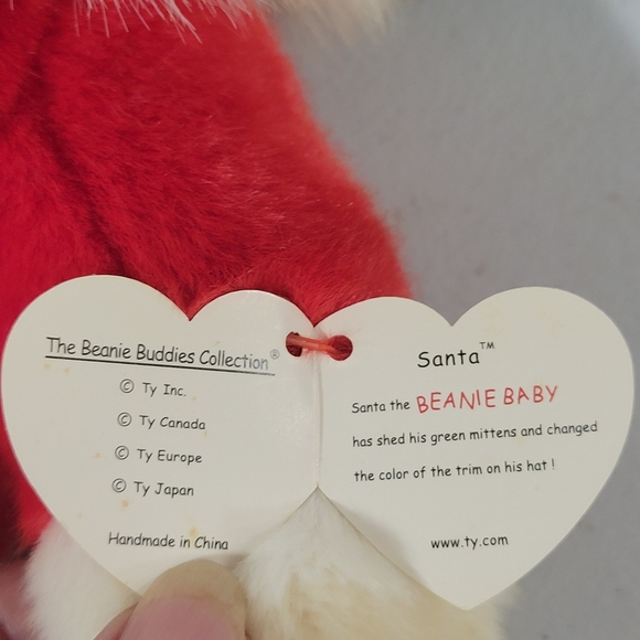 Ty Beanie Buddies Santa 2000 Santa the Beanie Baby Plush Holiday Christmas - Picture 8 of 10